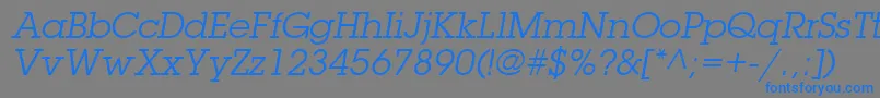 ItcLubalinGraphLtBookOblique Font – Blue Fonts on Gray Background