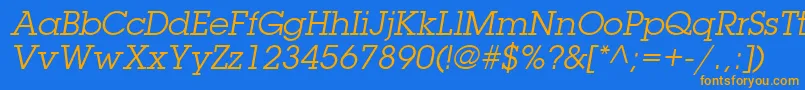 ItcLubalinGraphLtBookOblique Font – Orange Fonts on Blue Background