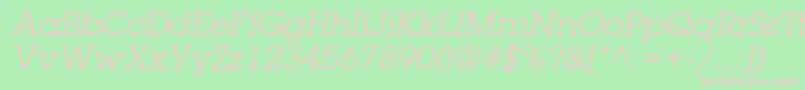 ItcLubalinGraphLtBookOblique Font – Pink Fonts on Green Background