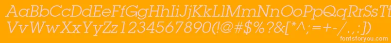 ItcLubalinGraphLtBookOblique Font – Pink Fonts on Orange Background