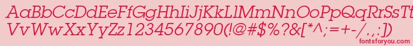 ItcLubalinGraphLtBookOblique Font – Red Fonts on Pink Background