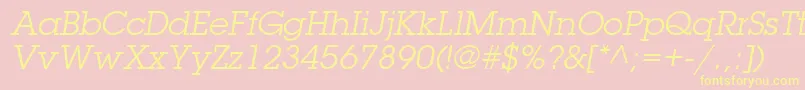 ItcLubalinGraphLtBookOblique Font – Yellow Fonts on Pink Background