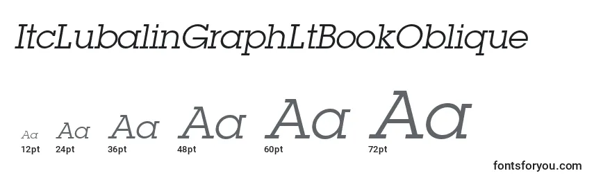 Размеры шрифта ItcLubalinGraphLtBookOblique