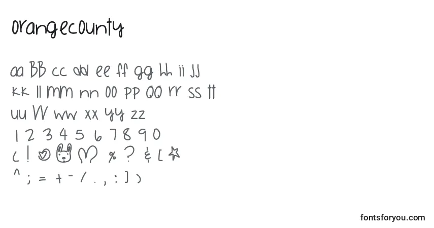 Fuente Orangecounty - alfabeto, números, caracteres especiales