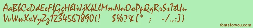 MistralLt Font – Brown Fonts on Green Background