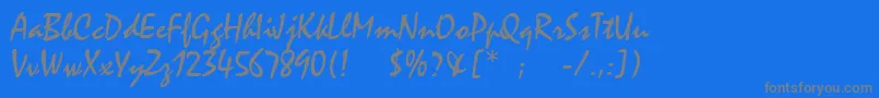 MistralLt Font – Gray Fonts on Blue Background