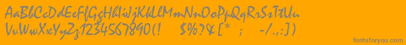 MistralLt Font – Gray Fonts on Orange Background