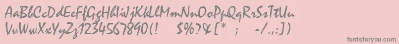MistralLt Font – Gray Fonts on Pink Background