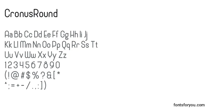Шрифт CronusRound – алфавит, цифры, специальные символы