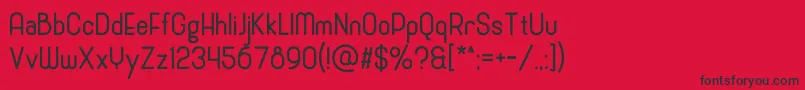 CronusRound Font – Black Fonts on Red Background