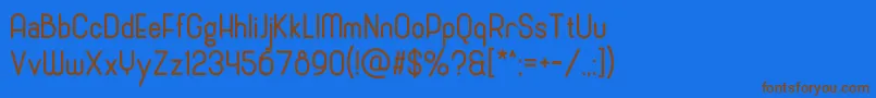 CronusRound Font – Brown Fonts on Blue Background