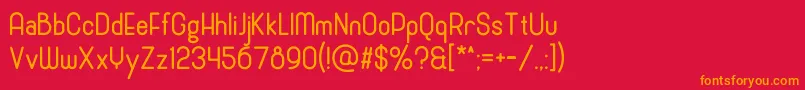 CronusRound Font – Orange Fonts on Red Background