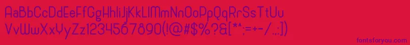 CronusRound-Schriftart – Violette Schriften auf rotem Hintergrund