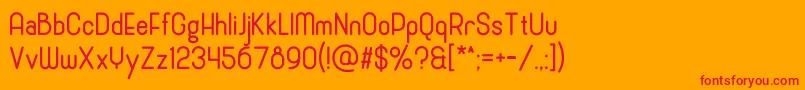 CronusRound Font – Red Fonts on Orange Background