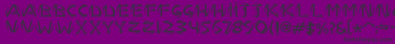 TemhossByHasan Font – Black Fonts on Purple Background