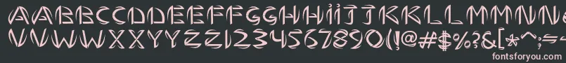 TemhossByHasan Font – Pink Fonts on Black Background