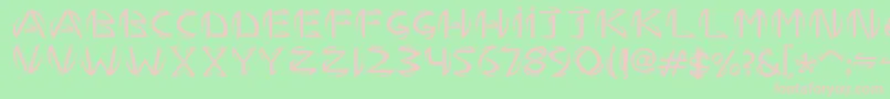 TemhossByHasan Font – Pink Fonts on Green Background