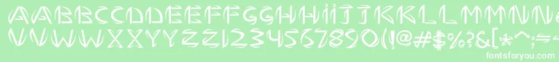 TemhossByHasan Font – White Fonts on Green Background