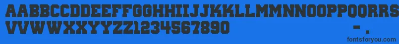 WantedM54 Font – Black Fonts on Blue Background