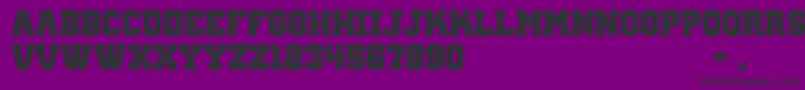 フォントWantedM54 – 紫の背景に黒い文字