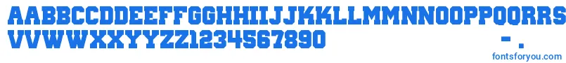 WantedM54 Font – Blue Fonts on White Background