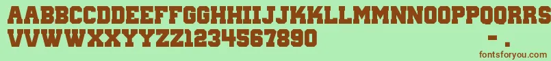 WantedM54 Font – Brown Fonts on Green Background