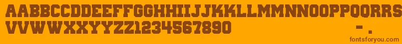 WantedM54 Font – Brown Fonts on Orange Background