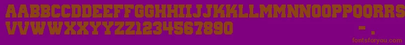 WantedM54 Font – Brown Fonts on Purple Background