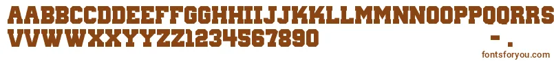 WantedM54 Font – Brown Fonts on White Background