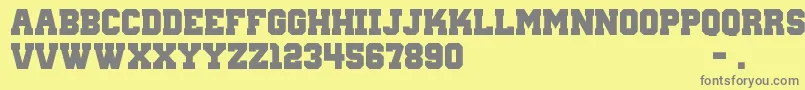 WantedM54 Font – Gray Fonts on Yellow Background