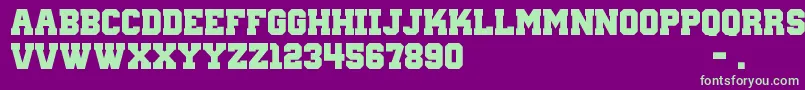WantedM54 Font – Green Fonts on Purple Background