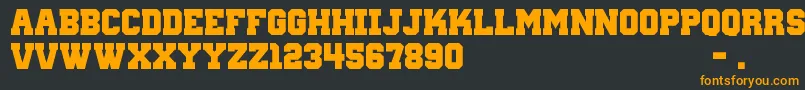 WantedM54 Font – Orange Fonts on Black Background