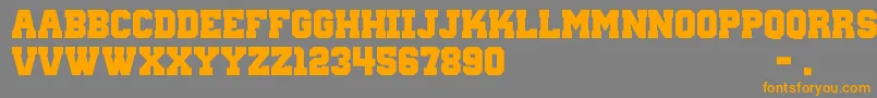 WantedM54 Font – Orange Fonts on Gray Background