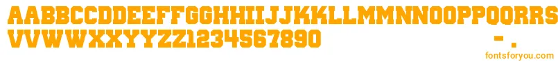 WantedM54 Font – Orange Fonts on White Background