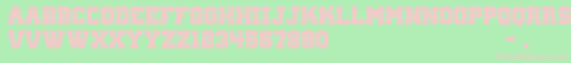 WantedM54 Font – Pink Fonts on Green Background