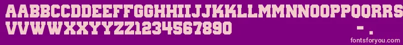 WantedM54 Font – Pink Fonts on Purple Background