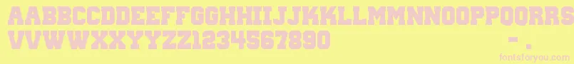 WantedM54 Font – Pink Fonts on Yellow Background