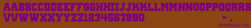 WantedM54 Font – Purple Fonts on Brown Background