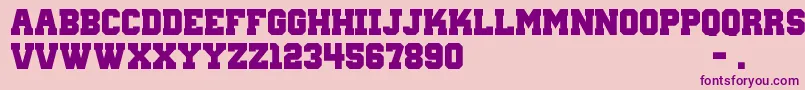 WantedM54 Font – Purple Fonts on Pink Background