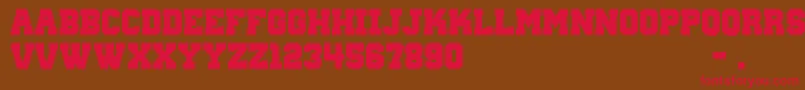 WantedM54 Font – Red Fonts on Brown Background