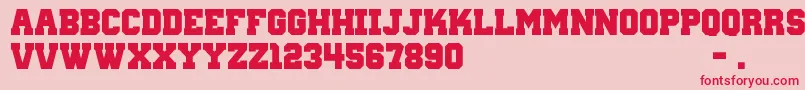 WantedM54 Font – Red Fonts on Pink Background