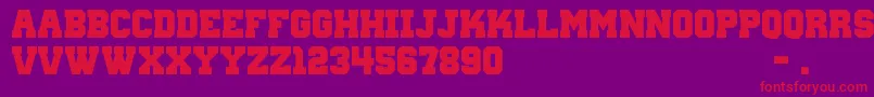 WantedM54 Font – Red Fonts on Purple Background
