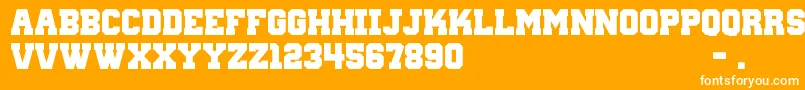 WantedM54 Font – White Fonts on Orange Background