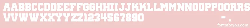 WantedM54 Font – White Fonts on Pink Background