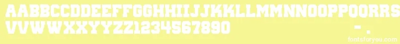 WantedM54 Font – White Fonts on Yellow Background