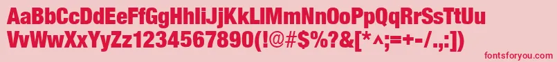 Weitere Informationen zur SanscondlhBold-Schriftart SanscondlhBold-Schriftart – Rote Schriften auf rosa Hintergrund