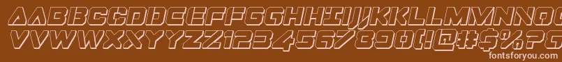 Dominojack3Dital Font – Pink Fonts on Brown Background