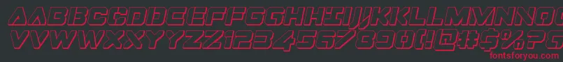 Dominojack3Dital Font – Red Fonts on Black Background