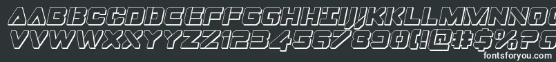 Шрифт Dominojack3Dital – белые шрифты на чёрном фоне