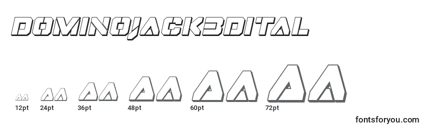 Размеры шрифта Dominojack3Dital